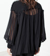 Poet Silk Sweater in Black