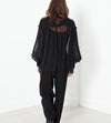 Poet Silk Sweater in Black