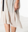 Chiffon Cape Back Dress in Sand
