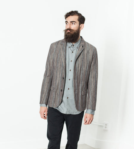 Watercolor Sport Jacket in Brown/Blue