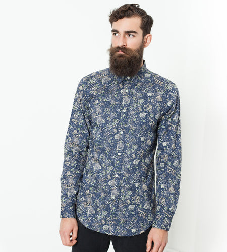 Camicia Slim Shirt in Celestial