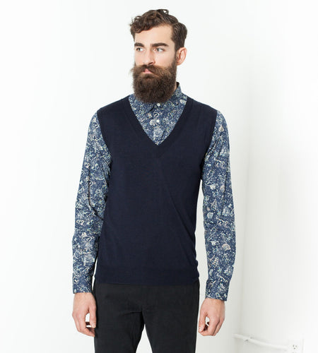 Basic Gilet in Navy