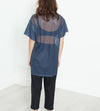 Mesh Over Tee in Navy