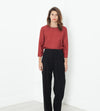 Pleated Waistband Trouser in Black