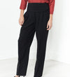 Pleated Waistband Trouser in Black