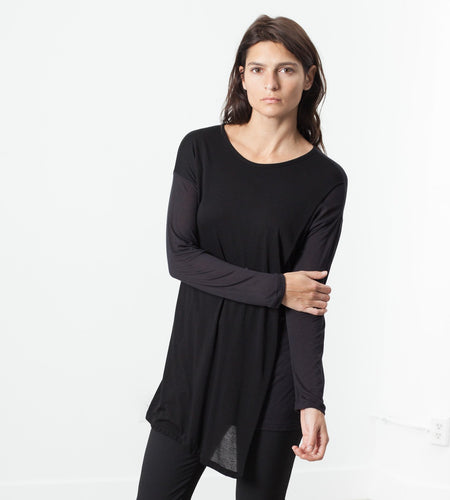 Laurier Tee in Black/Navy