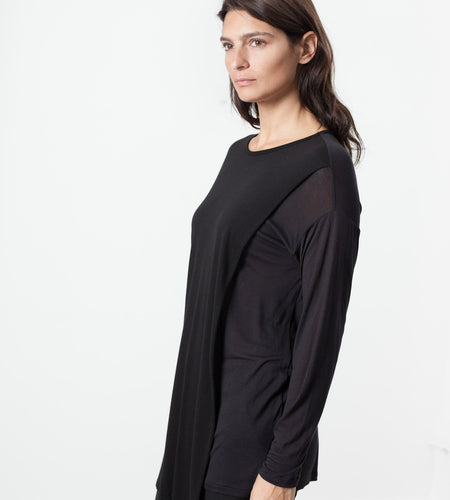 Laurier Tee in Black/Navy