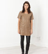 Leather Front Tunic