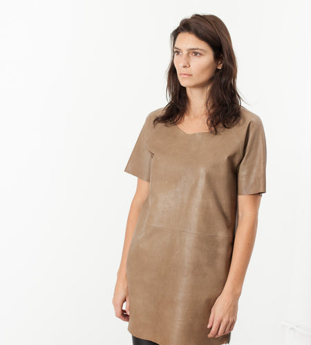 Leather Front Tunic