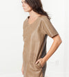 Leather Front Tunic