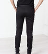 Leather Panel Trouser in Black