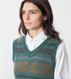 Fair Isle Vest in Army