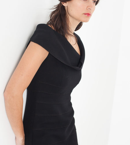 Asymmetric Dress in Black