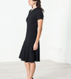 Lined Silhouette Dress in Black