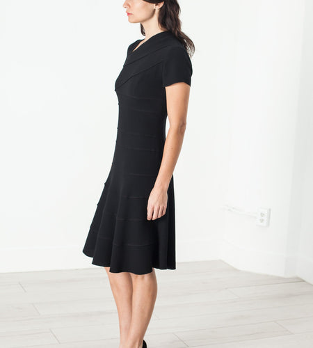 Lined Silhouette Dress in Black