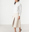 Tulle Pleat Skirt in Cream