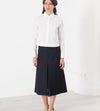 Tulle Pleat Skirt in Navy