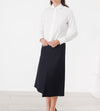 Tulle Pleat Skirt in Navy