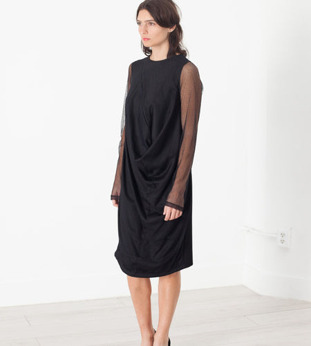 Net Dress in Black