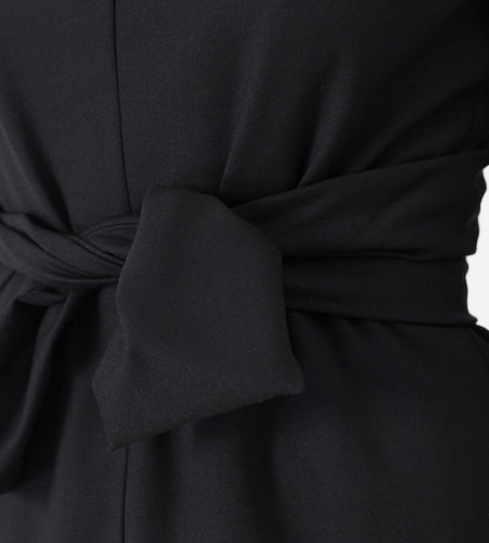 Tie Waist Dress in Black