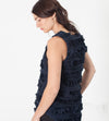 Ruffled Tank Top in Navy