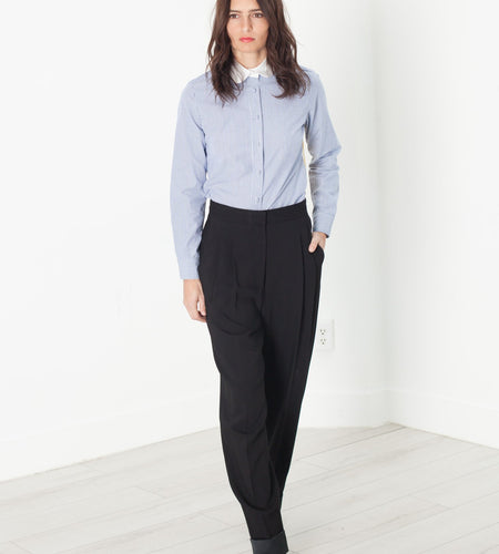 Longsleeve Blouse in Blue Stripe