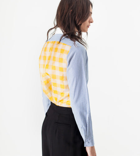 Longsleeve Blouse in Blue Stripe