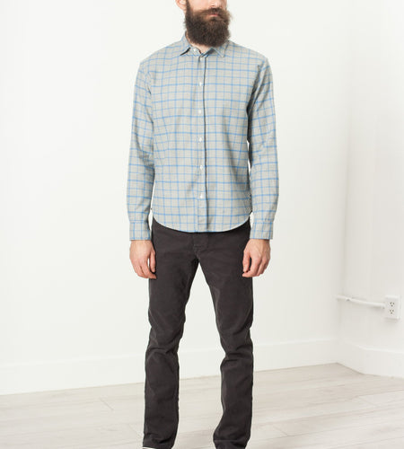 Paul Shirt in Grey Flannel