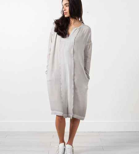 Long Sleeve Silk Dress