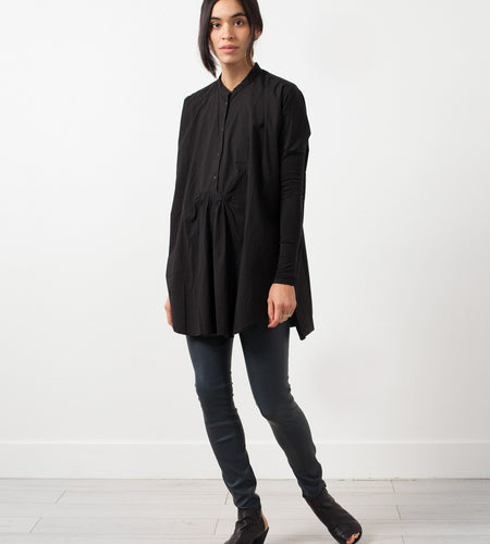 Oversized Bibbed Blouse