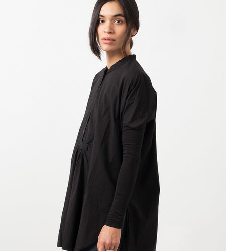 Oversized Bibbed Blouse