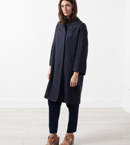 Woven Pleat Back Coat