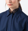 Sheer Silk Collar Button Up