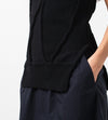 Curved Stripe Knit Tank