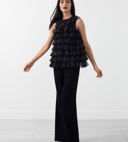 Organza Ruffle Top