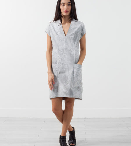 Polygon Leather Dress