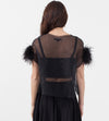 Organza Feather Top