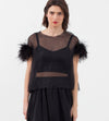 Organza Feather Top