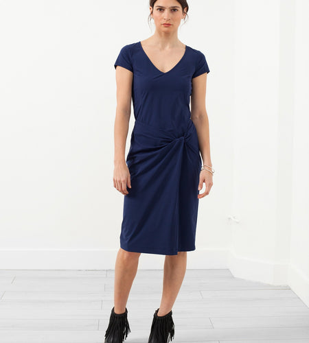 V-Neck Twist Dress