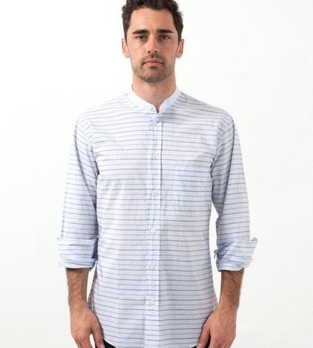 Mandarin Collar Formal Shirt