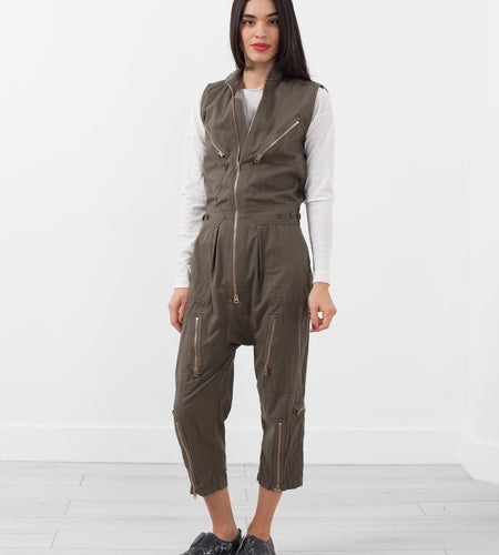 Sleeveless Harem Flightsuit