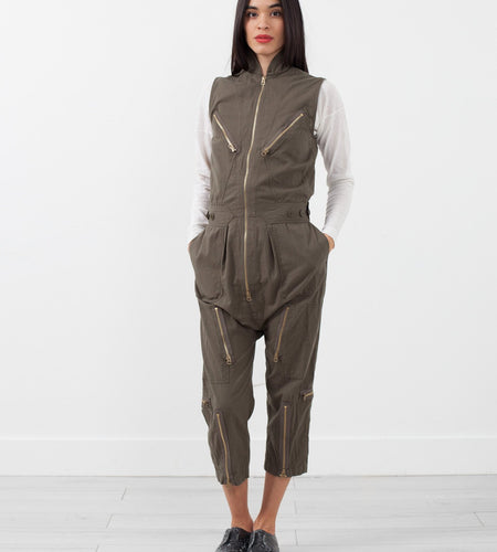 Sleeveless Harem Flightsuit