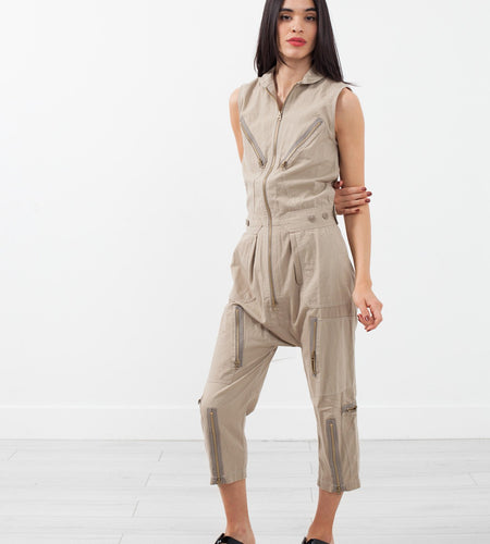 Sleeveless Harem Flightsuit