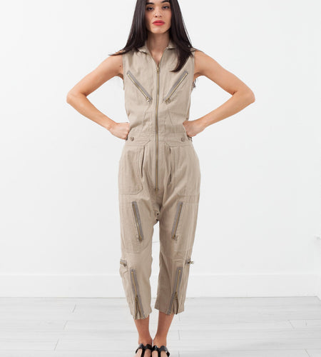 Sleeveless Harem Flightsuit