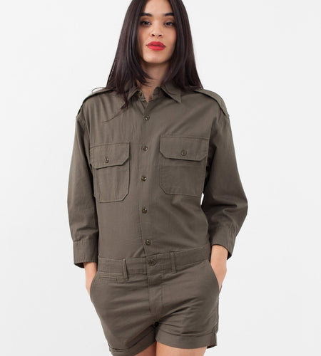 Officers Jumper The Officers Jumper presents a feminine army casual.Double breasted exterior flap pockets and side angled pockets at front