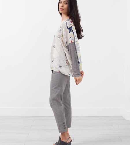 Long Sleeve Box Blouse