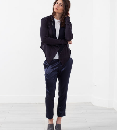 Draped Neck Cardigan