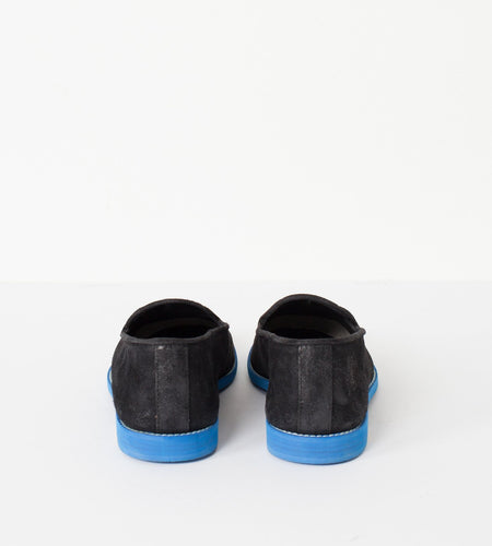 Suede Loafers - Black/Blue