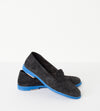 Suede Loafers - Black/Blue