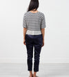 Sleeve Top in Navy Stripe